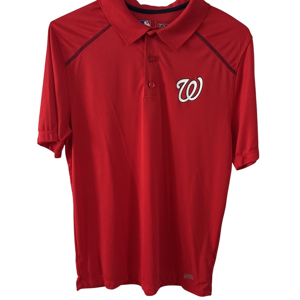 Washington Nationals Red Short Sleeve Shirt MLB GM‎ TX3 Cool -- Size XL